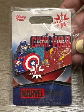 Disney Parks 2026 Marvel Captain America Civil War 10th Anniversary LE Pin NWT